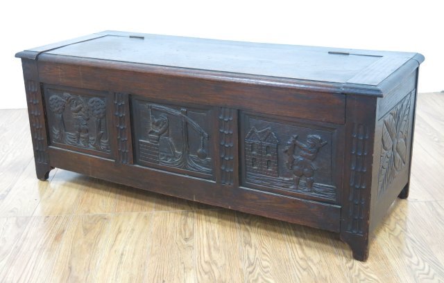 Jacobean style Oak Blanket Chest (1 of 3)