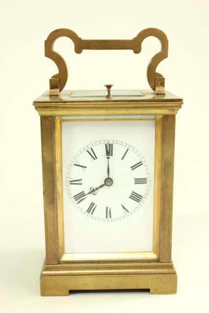 Crystal & Brass Repeater Carriage Clock with Key (1 of 4)