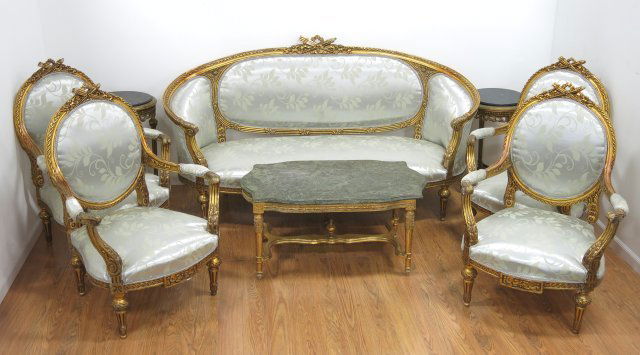 Louis XVI style 8 piece Salon Set (1 of 5)