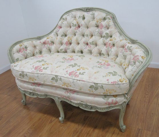 Louis XV Style Tufted Love Seat (1 of 3)