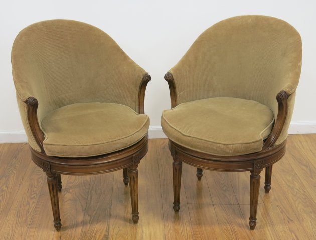 Pair of Swivel Vanity Chairs (1 of 4)
