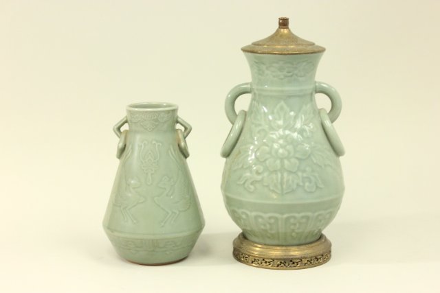 Two Celadon Chinese Vases (1 of 8)