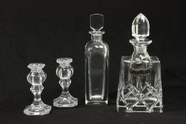 Gorham & Orrefors Glass Decanters & Pr Candlesticks (1 of 8)