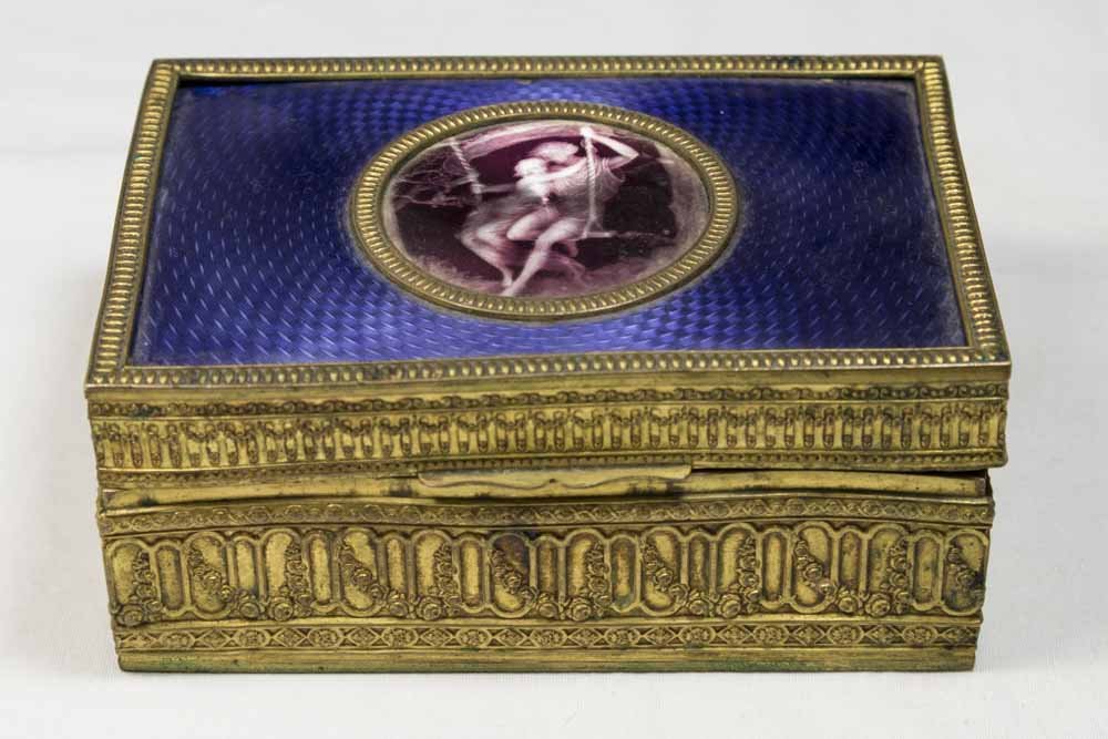Enamel & Brass Jewelry Box (1 of 6)
