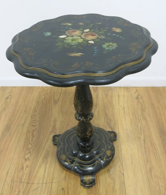 19th C Papier Mache Tilt Top Table (1 of 5)