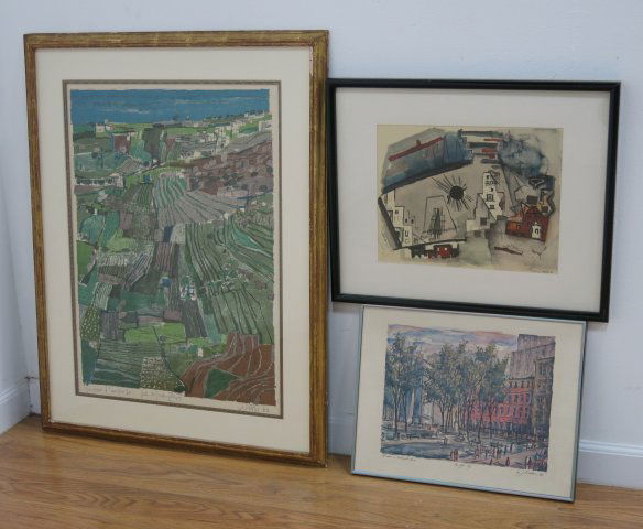 J. Marin-Cityscapes, J.M Gallais, & French Print (1 of 9)
