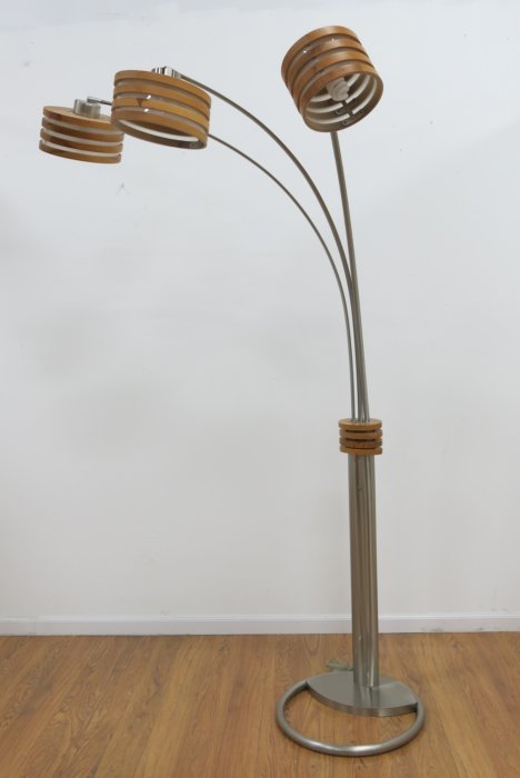 Nova 1980's brushed metal floor lamps (1 of 5)