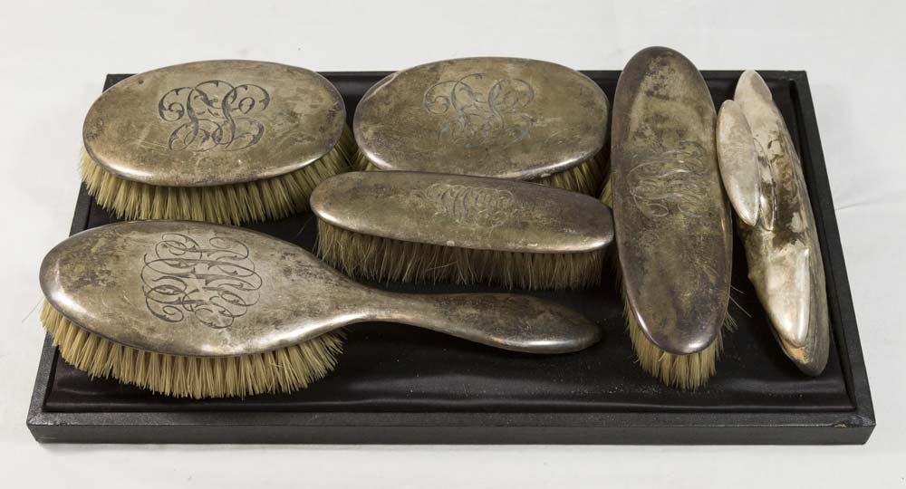 6 Piece Sterling Silver Vanity Set (1 of 4)