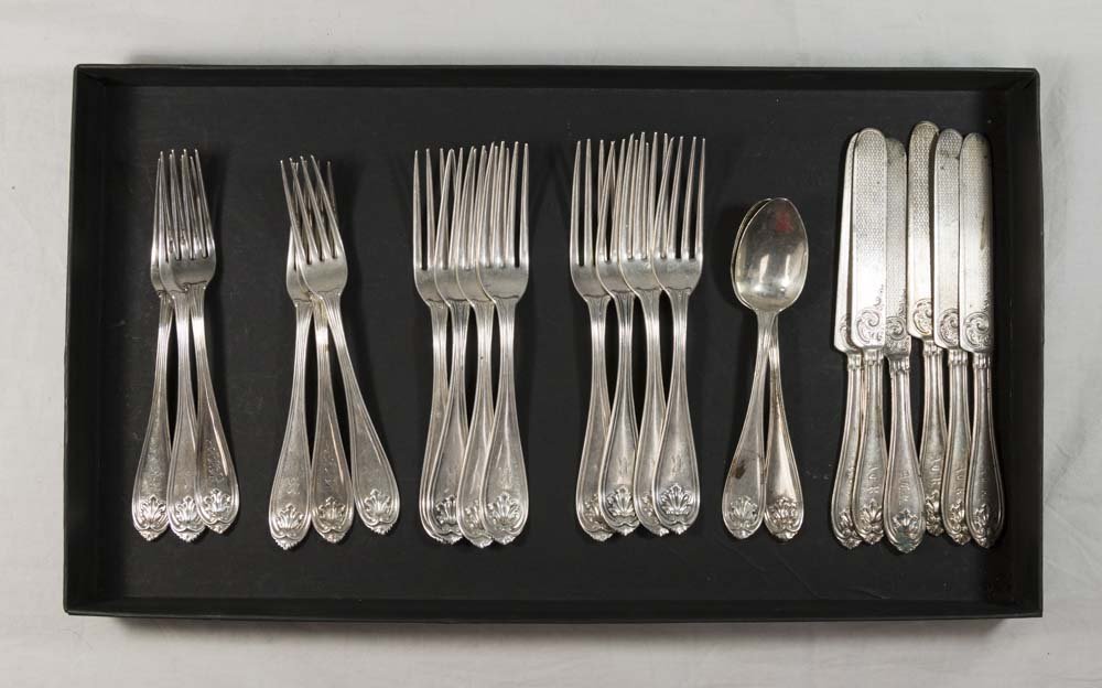 Partial Gorham Coin Silver Flatware Set (1 of 6)
