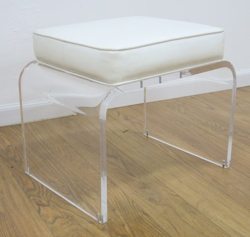 Shlomi Haziza Design Lucite Vanity Stool (1 of 3)