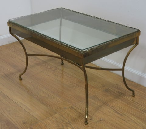 Brass Coffee Table with Glass Top (1 of 3)