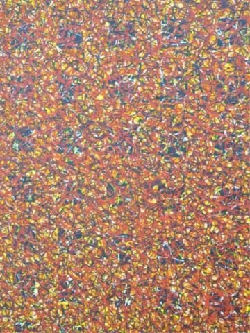 Walter Thompson, "East Taghkanic" Abstract: Oil on canvas laid on wood panel. Signed, titled & dated 2000 rear. Approx. 48" x 36". Property of a Bernardsville, NJ collection. (4069)