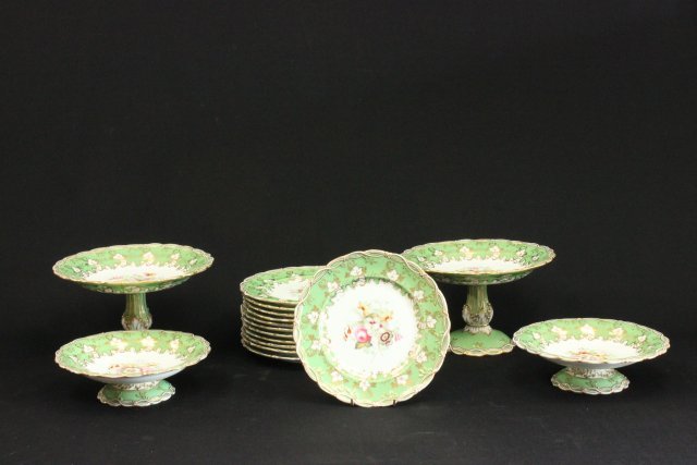 English Porcelain Dessert Set (1 of 7)