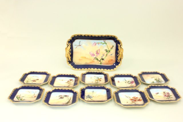 Limoges Porcelain Hand Painted Dessert Set (1 of 10)