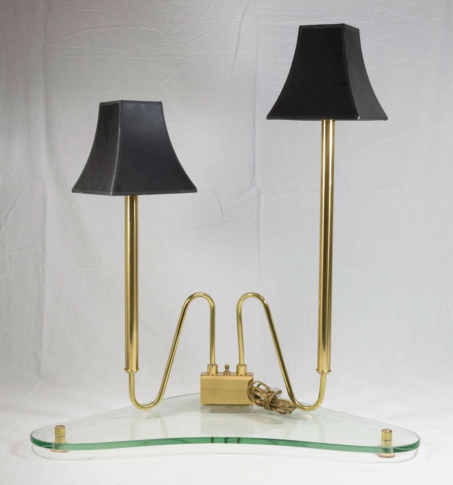 Fontana Arte Gio Ponti Brass & Glass Table Lamp (1 of 5)