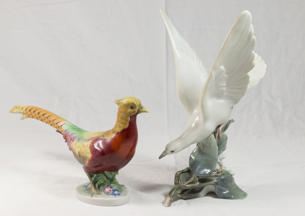 Lladro Turtle Dove & Herend Pheasant (1 of 6)