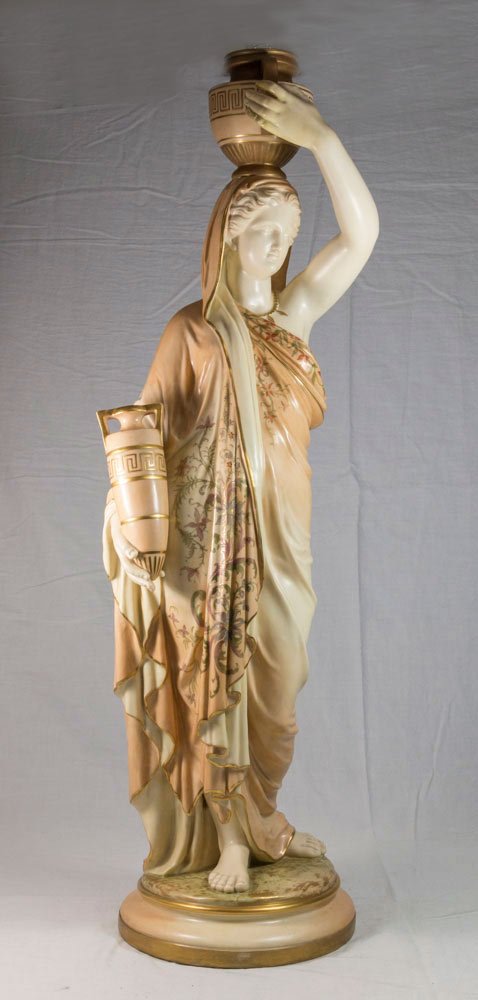 Royal Worcester Porcelain Classical Woman Figurine: Approx. 31" H. (4115)
