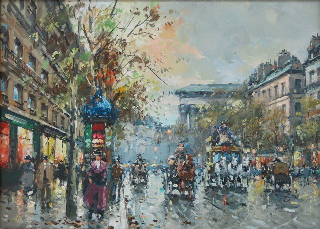 Antoine Blanchard, “Rue Royal, La Madeleine” (1 of 2)