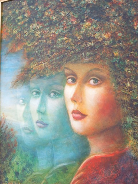 Rina Sutzkever, "Surrealist Woman in Landscape" (1 of 3)