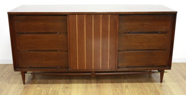 Inlaid Walnut Dresser, Ca. 1950 (1 of 6)