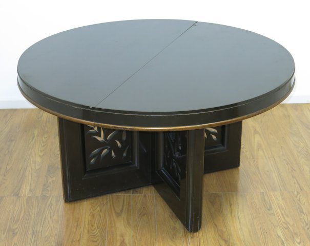 James Mont, Brown Lacquer Dining Table (1 of 4)