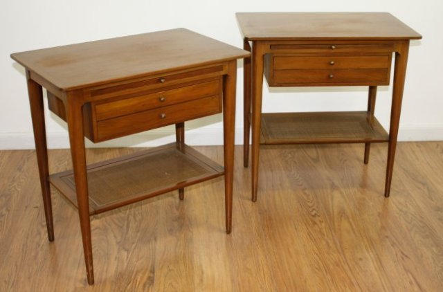 Pair of John Widdicomb Cherry Side Tables (1 of 3)