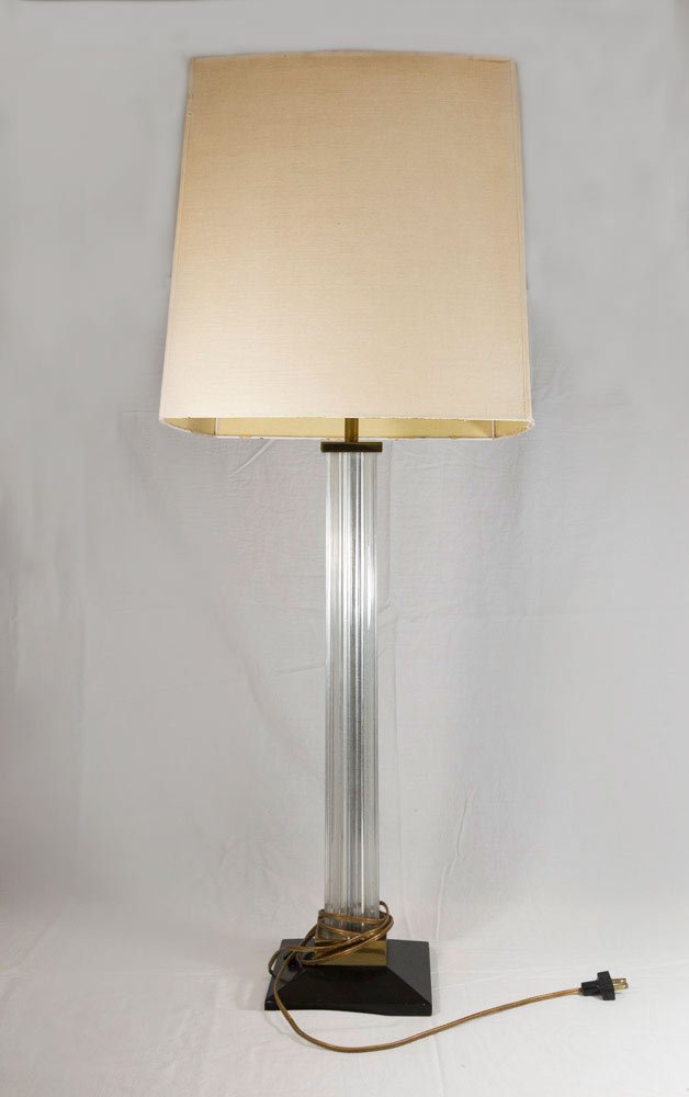 American 50's Lucite & Brass Table Lamp (1 of 4)