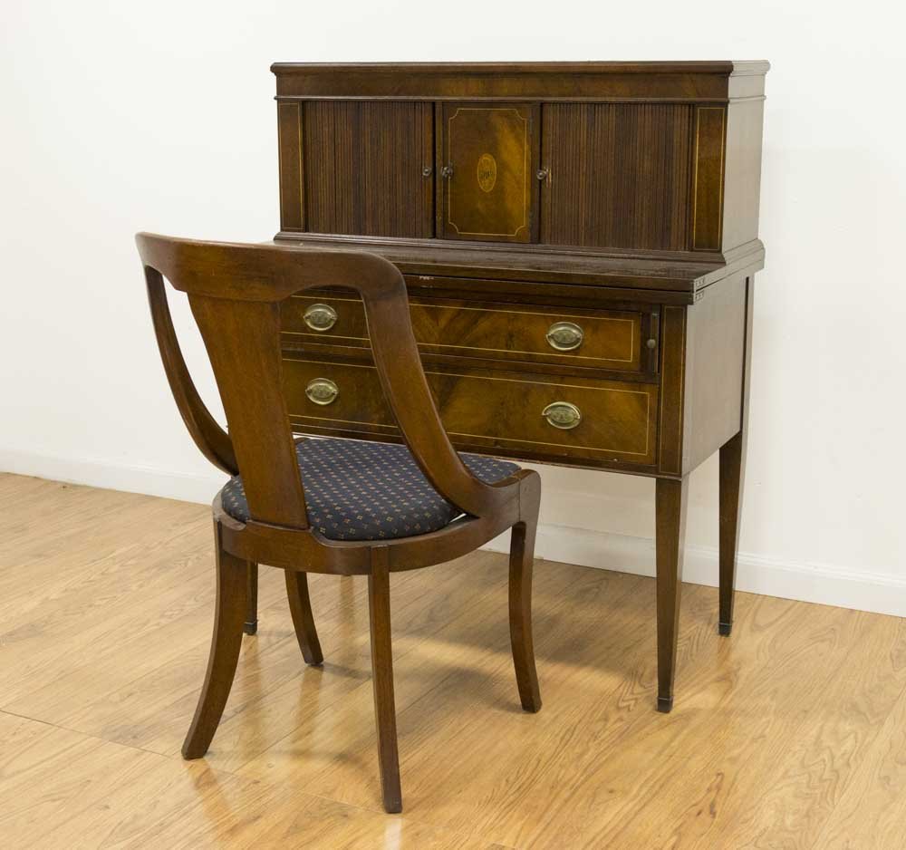Regency Style Mahogany Desk with Chair (1 of 5)