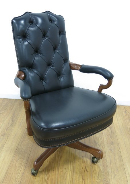 Queen Anne Style Mahogany Desk Chair (1 of 3)