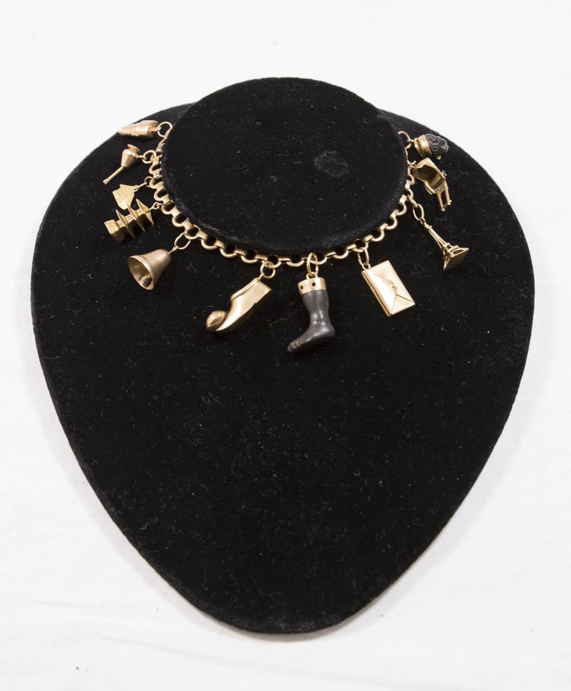 14K Gold Charm Bracelet (1 of 2)