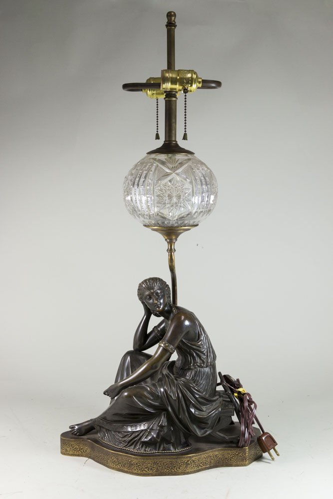 Louis Kley Bronze Figure Mounted as Lamp (1 of 5)