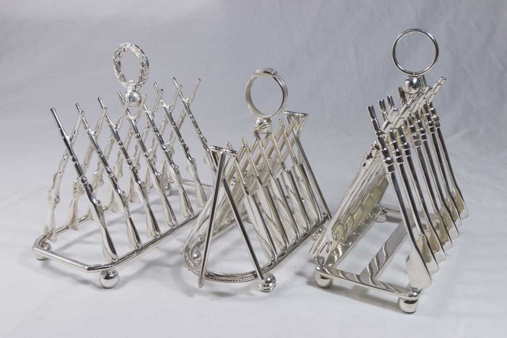 3 Novelty Silverplated Toast Racks (1 of 2)