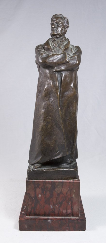 A. Miller, Sculpture of Gentleman on Marble Plynth (1 of 3)