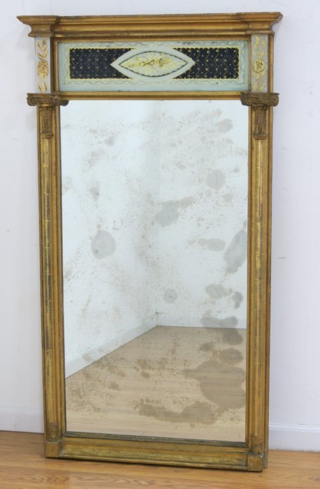 Neoclassical Style Giltwood & Eglomise Mirror (1 of 3)