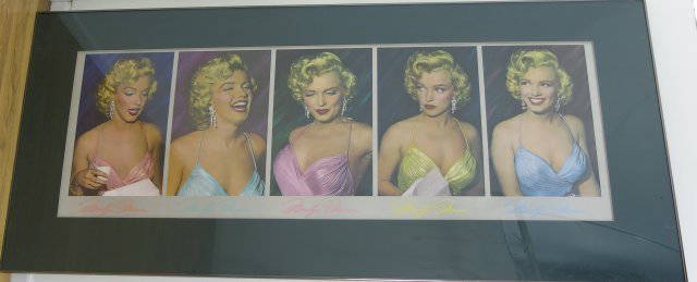 Phil Stern, "Marilyn Monroe": Portal Publications Poster 1987. Phil Stern (1919-2014). Approx. 24" H x 72" W sight, 40" H x 87" W framed.