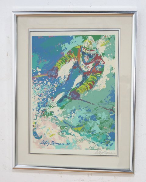 Leroy Neiman Silkscreen, "Olympic Skier" (1 of 3)