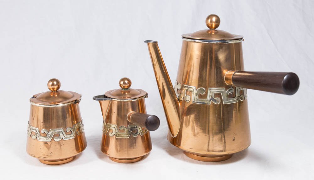 3 Piece Silver on Copper Chocolate Set (1 of 3)