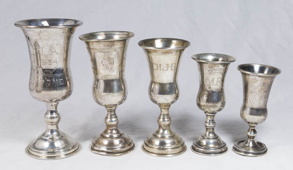 5 Sterling Silver Bechers/Wine Cups (1 of 6)