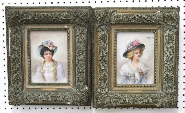 Pair Continental Porcelain Plaques (1 of 9)