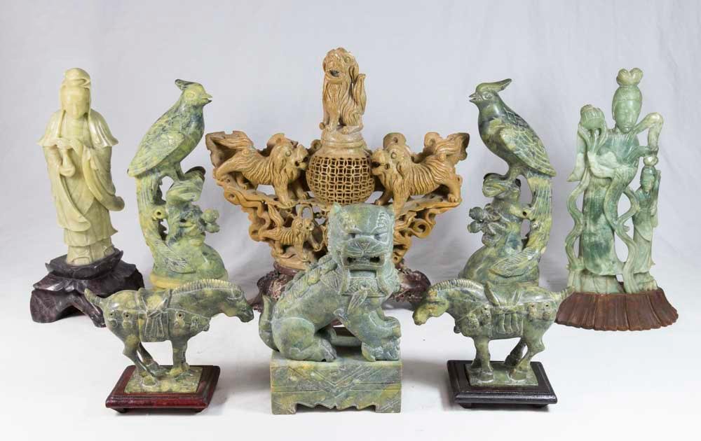 Lot of Carved Stone Pieces (1 of 5)