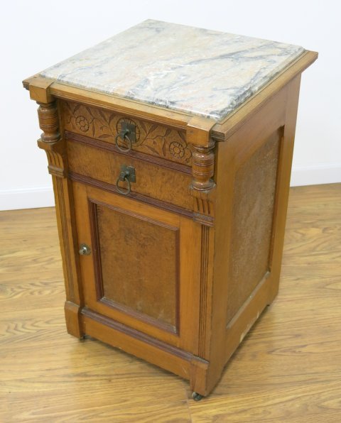 Victorian Marble Top Night Stand (1 of 3)