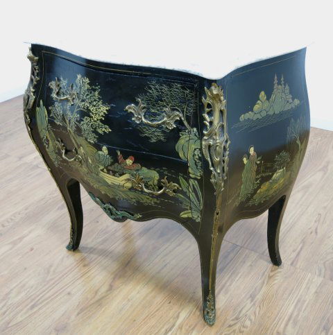 Louis XV Style Marble Top Chinoiserie Commode (1 of 3)