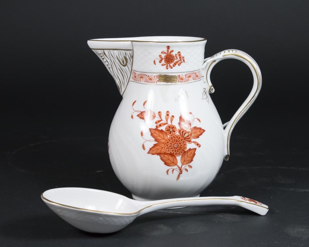 Herend Pitcher with Matching Serving Spoon (1 of 5)