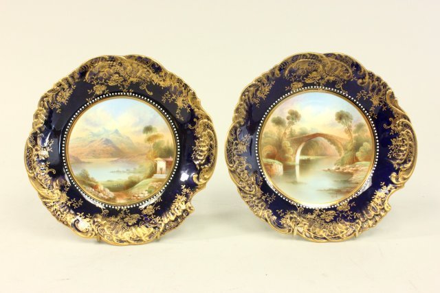 Pair Aynsley Handpainted Plates (1 of 9)