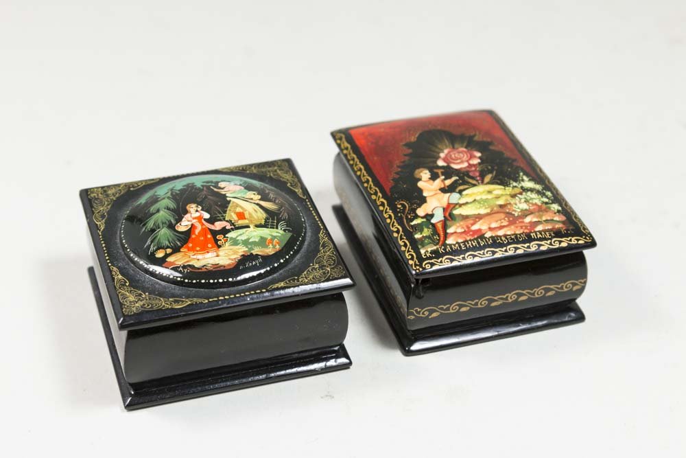 Two Russian Lacquerware Boxes (1 of 4)