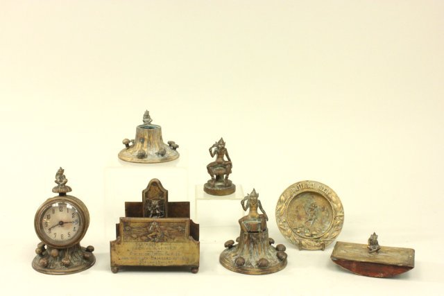 Bronze Figural Dartmoor Pixie Desk Set (1 of 5)