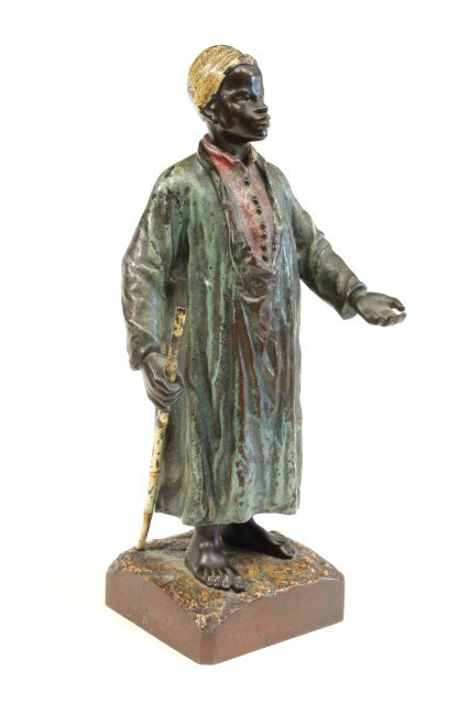 Cold Painted Vienna Bronze Figure of Beggar Man (1 of 5)
