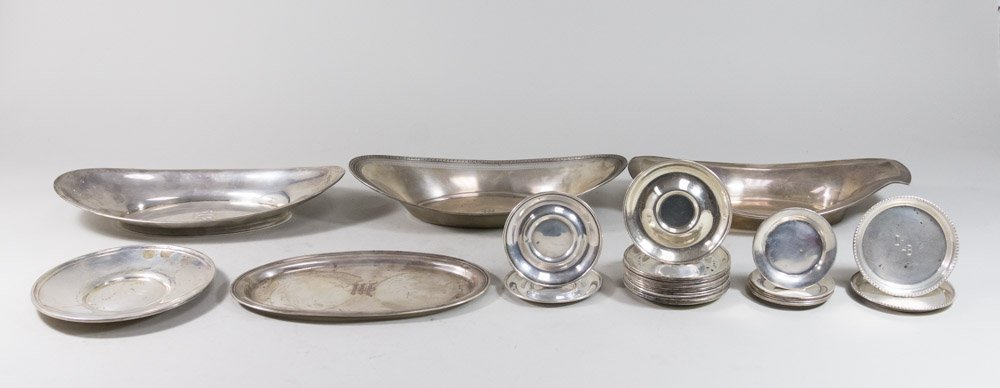 Lot of 27 Sterling Silver Trays & Coasters (1 of 4)