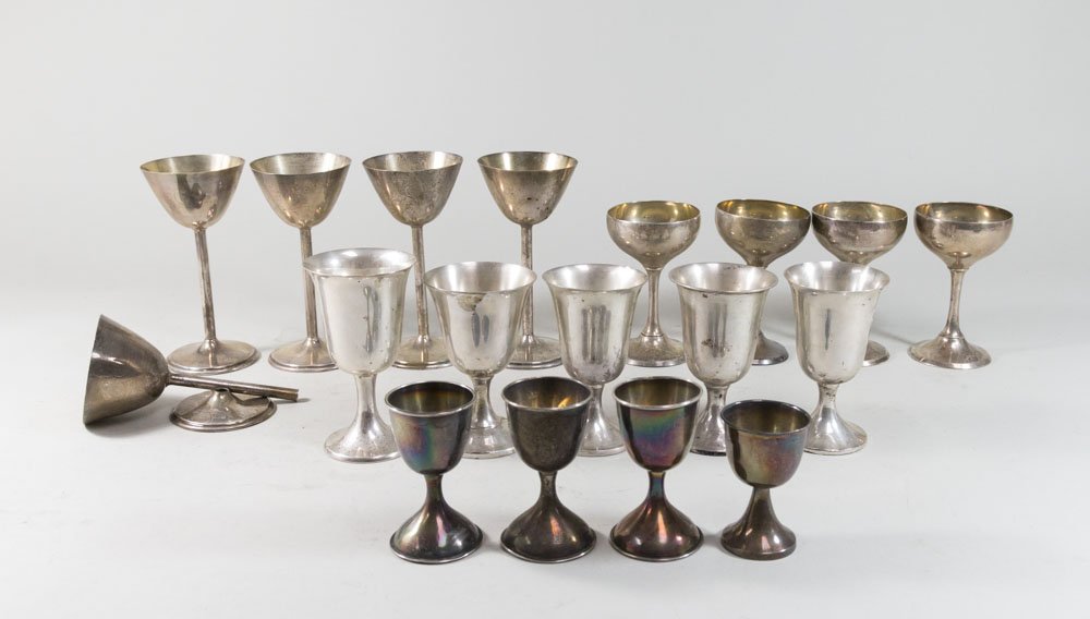 Lot of 18 Sterling Silver Cups & Goblets (1 of 7)