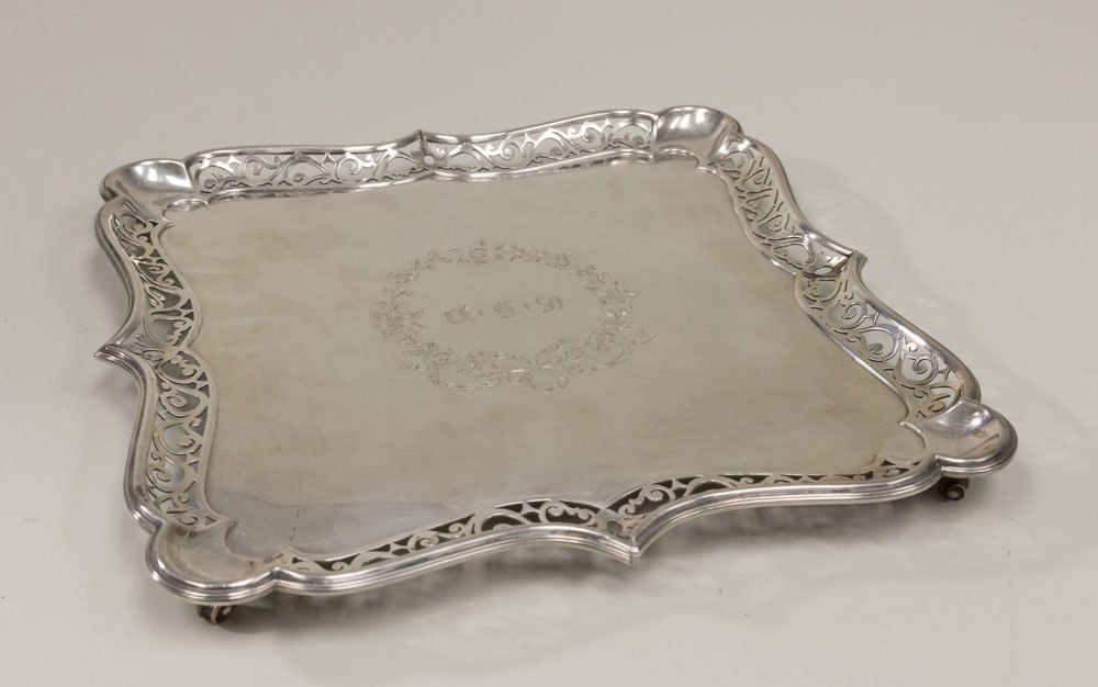 English Silver Footed Tray (1 of 5)